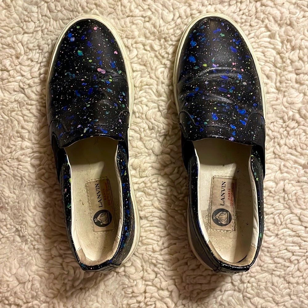 Lanvin Paris, Black Slip-On Tennis Shoes women’s size 7